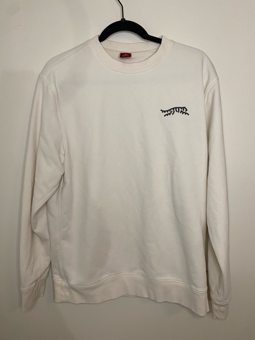 Sun Day Red White Golf Crewneck lightweight black embroidered logo  Medium